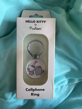 Hello Kitty x Pusheen Pink and White Cellphone Ring